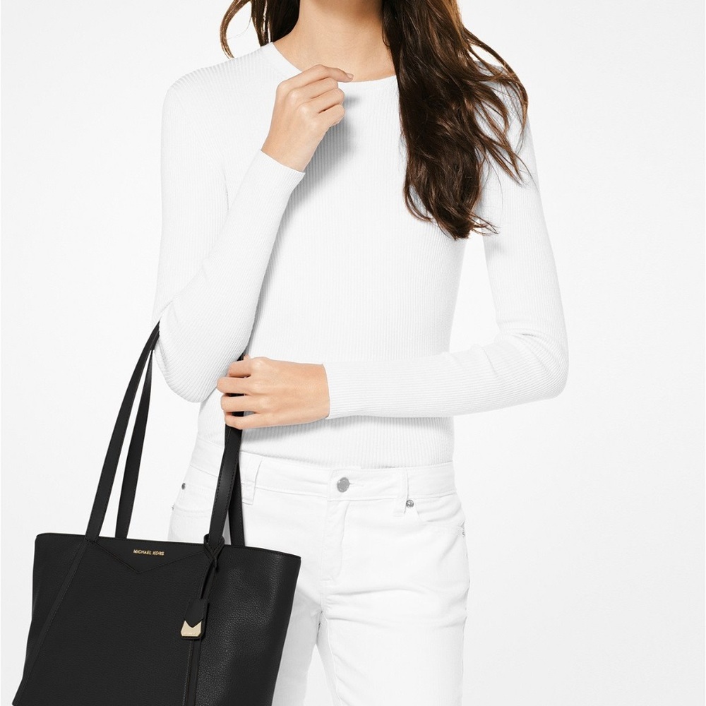 Michael Kors Whitney Small Black Pebbled Tote